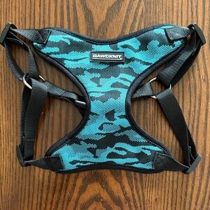Dawgknit Black & Teal Camo Mesh Dog Harness - Medium